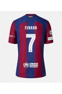 Fotbalové Dres Barcelona Ferran Torres #7 Domácí Oblečení 2023-24 Krátký Rukáv